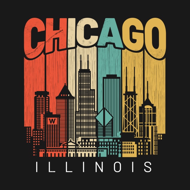 Chicago Illinois by ThyShirtProject - Affiliate