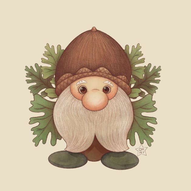 Woodland Gnome With Acorn Hat by OhMyStarling