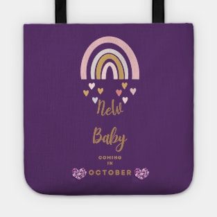 New Baby coming in October Baby child new born Tote