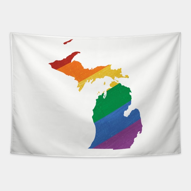 Michigan Pride Tapestry by juniperandspruce