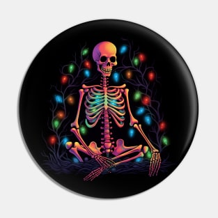 skeleton Santa Pin