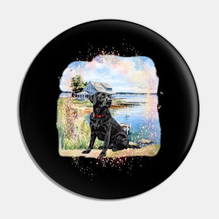 Dog - Black Lab Pin