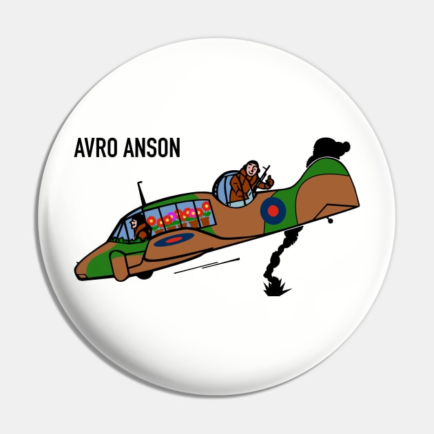 Avro Anson WW2 Plane Joke Art Illustration Flying Greenhouse Pin by Battlefields