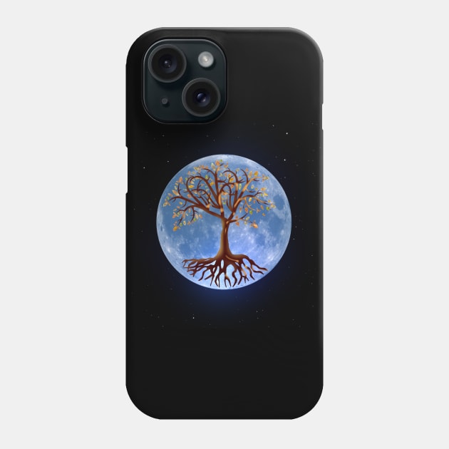 Tree of Life and Full Moon Phone Case by AngelsWhisper