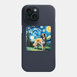 Starry Anatolian Shepherd Dog Portrait - Pet Portrait Phone Case