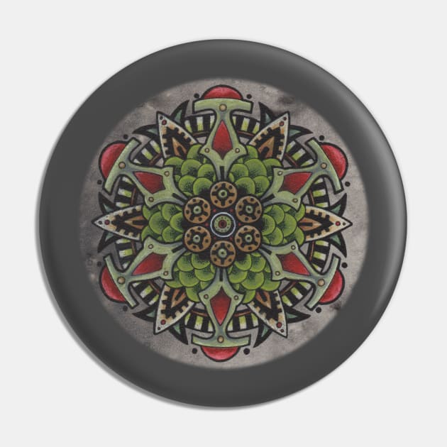 Photosynthesis Mandala T-shirt Pin by Michael Gardner