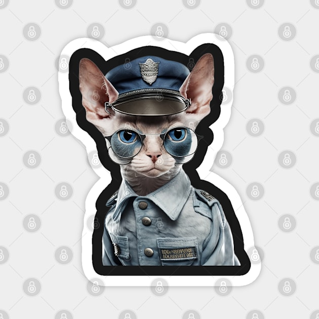 Police Devon Rex Magnet by ZUCCACIYECIBO