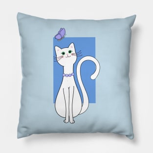 Pretty Kitty with pearls Pillow