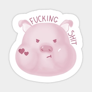 Cute Angry Pig 🐷 Magnet