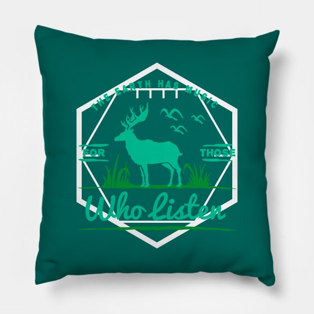 Outdoor Activity - The Earth Has Music Pillow by GreekTavern