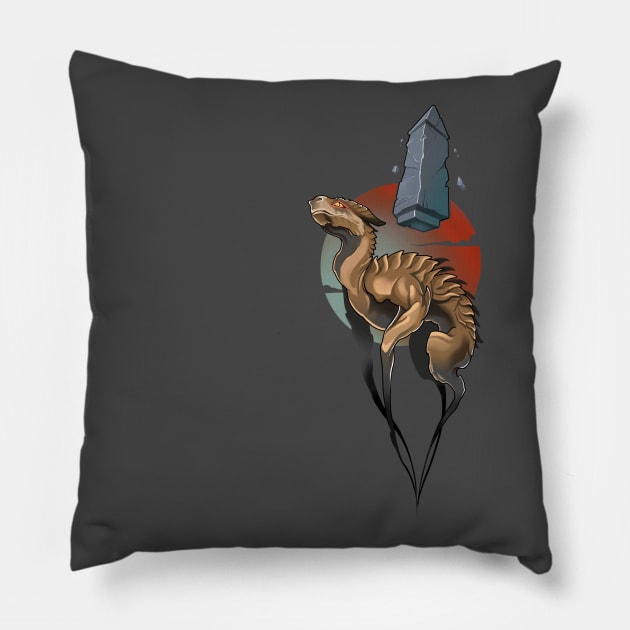 Salvador Dali dinosaur Pillow by Vika_lampa_13