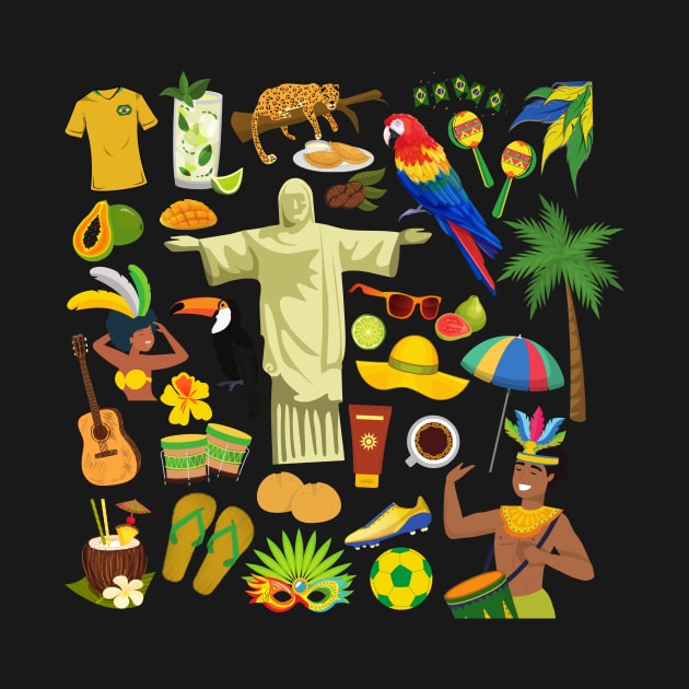 Brazil Travel Icons by FancyPlanet