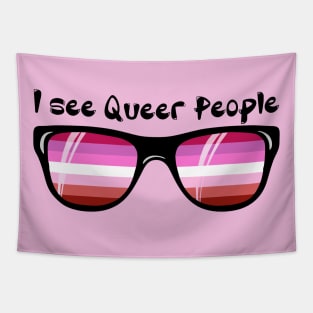 Lipstick Lesbian Sunglasses - Queer People Tapestry