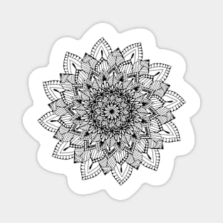 Monochrome Digital Mandala Magnet