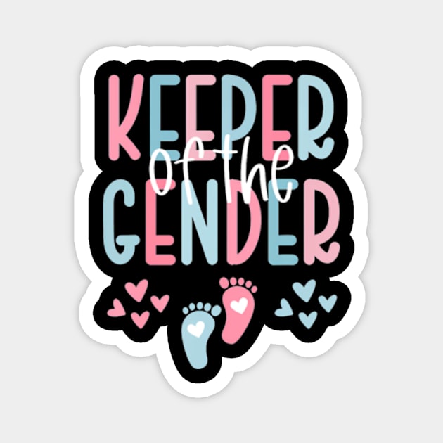 Keeper Of The Gender Reveal Announcement Baby Shower party Magnet by Eduardo