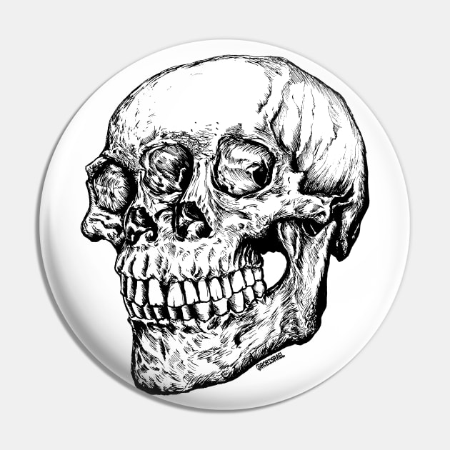 skull head Pin by Robisrael