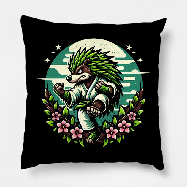 Karate Hedgehog Pillow by Genbu