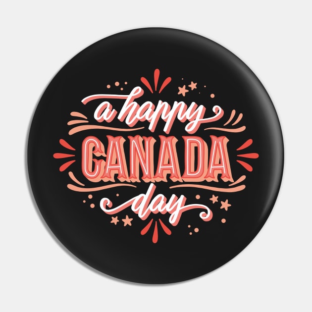 Happy Canada Day Pin by RedoneDesignART