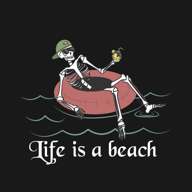 Life is a beach | Swim Skeleton by Denotation