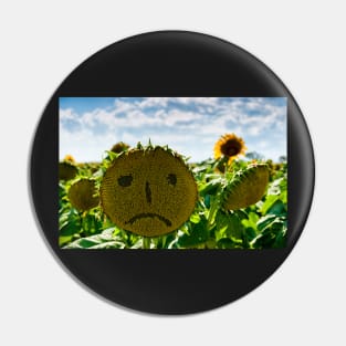 Sad Sunflower Pin