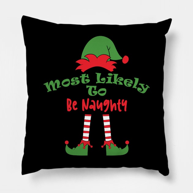 Most Likely to Be Funny Matching Christmas, Funny Pajamas, Family Matching, Holiday, Family Pictures, Holiday Outfits Personalized Family Pillow by Funkrafstik