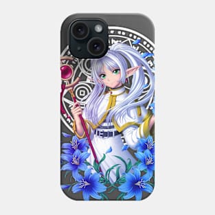 Frieren and Blue Flowers Phone Case