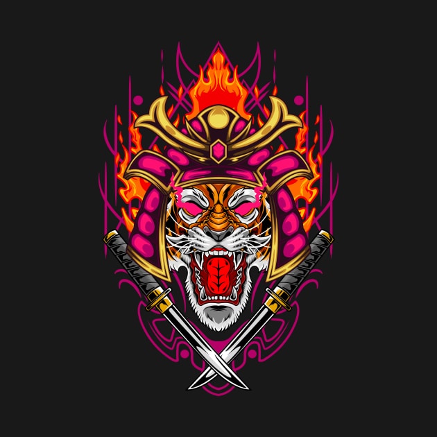 Fire Samurai Tiger 5 by Harrisaputra