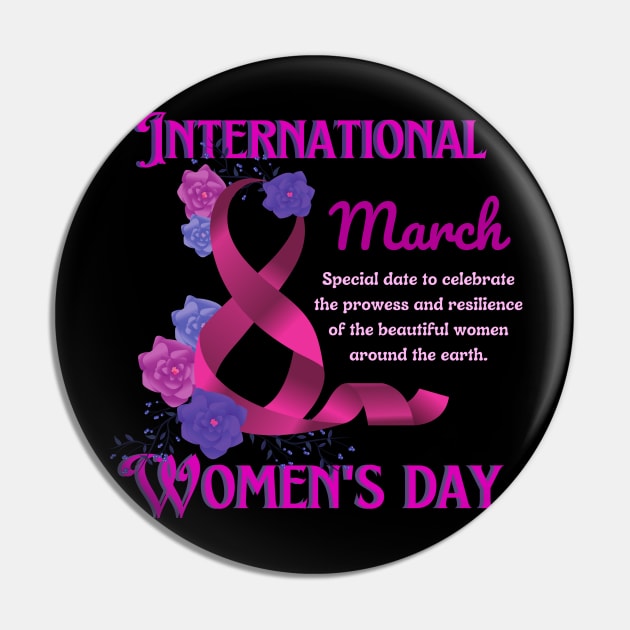 International Women's Day Pin by D'via design