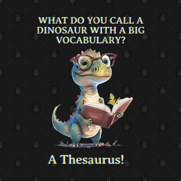 What Do You Call A Dinosaur with a big vocabulary? by BesTees