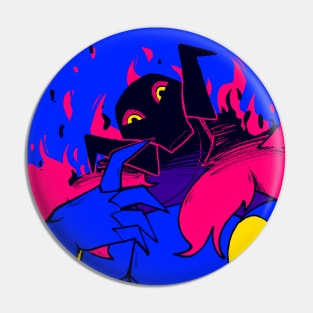 Flaming Neon Baron Draxum Pin