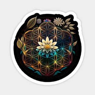 Lotus Flower Symbol For Yoga Lover Buddhist Meditation Magnet