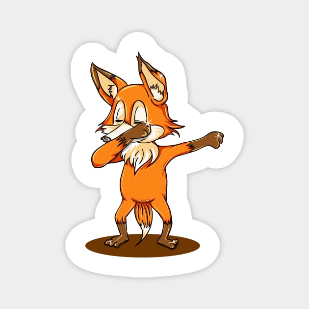 'Dabbing Dancing Fox' Funny Dabbing Animal Gift Magnet by ourwackyhome