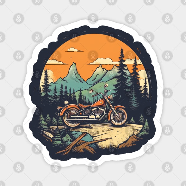 Ride the Wilderness: A Biker's Journey Through Nature Magnet by CreativeWidgets