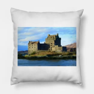 Eilean Donan Castle in the Highlands of Scotland Pillow