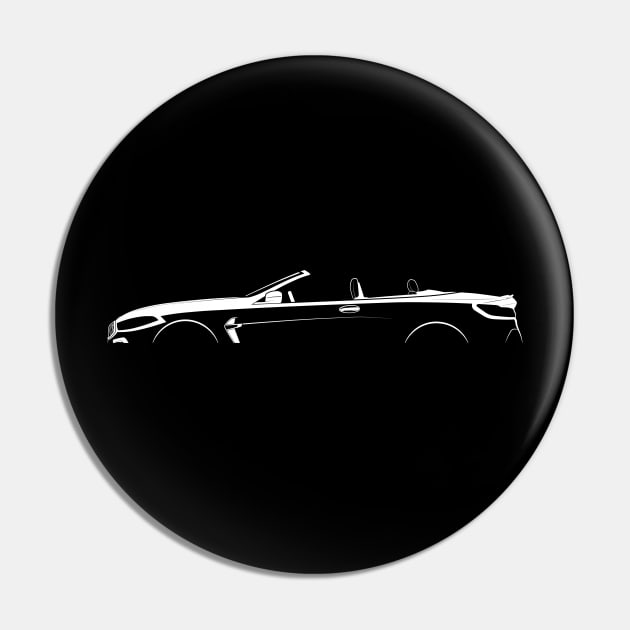 BMW M8 Cabrio (G14) Silhouette Pin by Car-Silhouettes