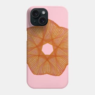 Spirograph Pink and Orange Blossom Pattern Phone Case