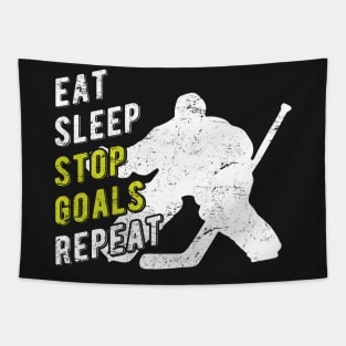 Eat Sleep Stop Goals Repeat Tapestry