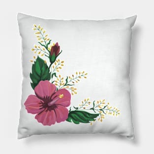 Hibiscus flower print Pillow