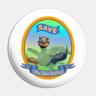 Save the Sea Turtles Pin