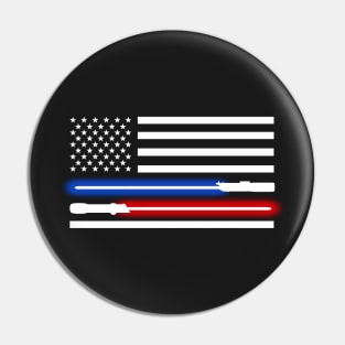 light saber American flag Pin