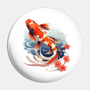 Koi Fish In A Pond Pin