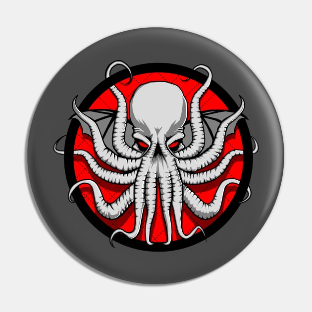 Cthulhu Sigil - Black Border Pin by GAz