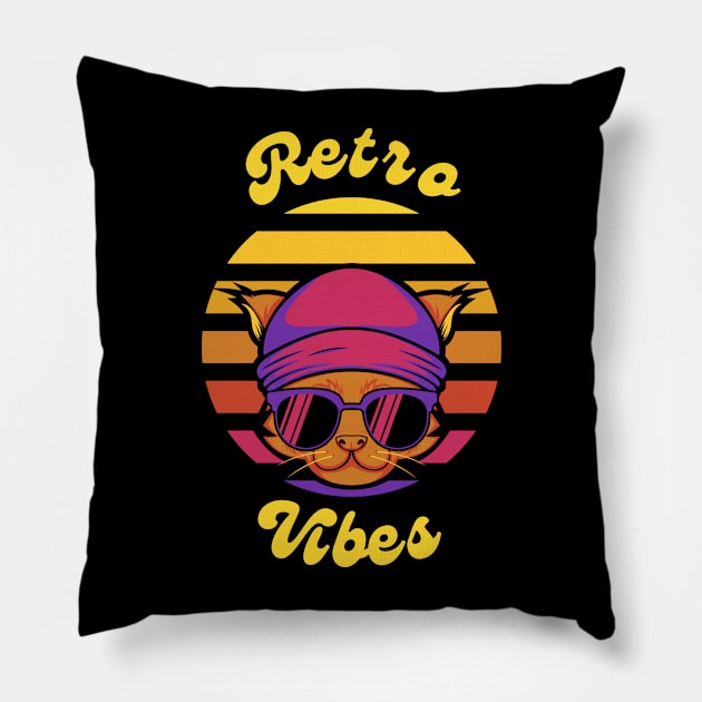 RETRO VIBES Pillow by tzolotov