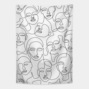Crowded Girls Tapestry