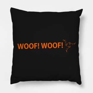 Dog distraction sticker Pillow