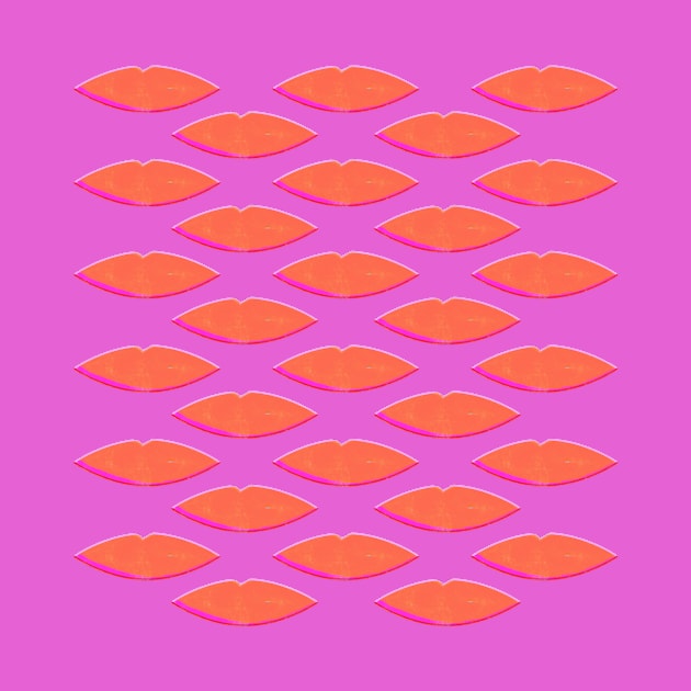 Lips Pattern 2 by mariacaballer