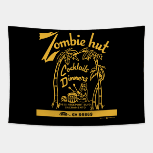 Vintage Zombie Hut Tiki Bar Tapestry