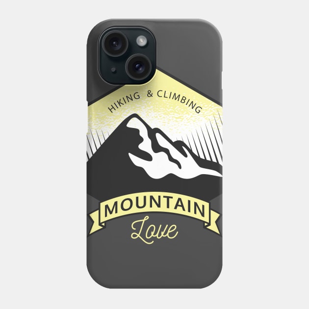 Hiking & Climbing Mountain Love Design Phone Case by LR_Collections