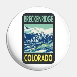 Vintage Breckenridge Colorado travel sticker Pin