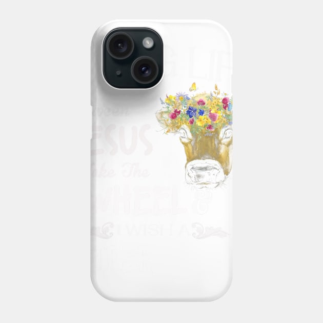 cow living life jesus Phone Case by Xonmau